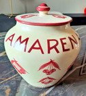 Very Rare Amarena Aurum Advertising Ceramic Vase Produced By Marmaca