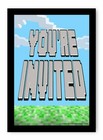 Pixel Party Invitations - 20 Invitations   20 Envelopes - Double Sided - Video