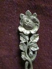 Vintage German 800 Silver Rose Demitasse Spoon 4 1 4  13g No Monogram