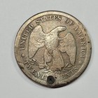 1875 Cc 20c Twenty Cent Piece Seated Liberty Plugged See Pics Carson City  v7