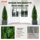 Uimoso 2pcs 4ft Artificial Cedar Topiary Tree Plant Uv Home Decor Indoor Outdoor