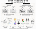 Custom Dog Bone Pet Id Tag Personalized Deep Engraved Stainless Steel Portrait