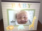 New Picture Frame Baby 4x6    Malden Wood Baby Son Daughter Portrait Animal Motif