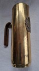 Italian Brass Water Pitcher Mcm Mid Century Modern Made In Italy Vintage Wood