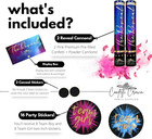 Baby Gender Reveal Confetti Powder Cannon   12     pack Of 2 Pink  - 100  Biodegra