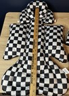 Infant Car Seat Insert Head Support Cushion Reversible Minky Flannel Black Check