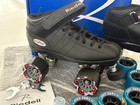New Reidell R3 Quad Speed  roller Skates Size 6 Black   Set Teal Zoom Wheels New
