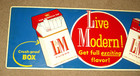 1950 s L   M Cigarettes Store Display Embossed Sign-34  Exc-org-vintage Tobacco
