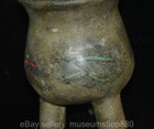 5 8  Old Chinese Hongshan Culture Meteorite Carved 3 Foot Censer Incense Burner