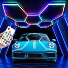 Hexagon Led Lighting Car Detail Garage Workshop Retail Light Honeycomb Hex Lamp