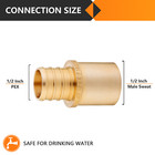 Efield 1 2 pex   1 2 male Sweat Adapter Brass Crimp Fittings Nolead Free Shipping