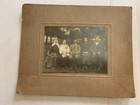 Antique Victorian Family Sitting Outside Black And White Cabinet Photo