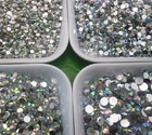 Clear Ab Crystal Multiple Facet Resin Flat Back Rhinestones Use Glue 2 3 4 5 6mm