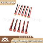 10pcs T Plug Connector Male   Female Deans With 14awg Silicon Wire For Rc