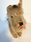 Vintage Steiff Tessie Schnauzer Scotty Dog 4320 22 Mohair Button Collar C1960