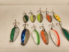 Lot Of 11 Vintage Little Cleo Wigl Lures Casting trolling Spoons 2  3 4oz