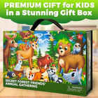 Quokka 48 Pieces Giant Floor Puzzles For Kids Ages 4-6 - 2x3 Ft   Forest