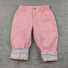 Vintage Little Levis Set Baby Girls 2t Pink Rare Plaid Logo Pant Outfit Usa
