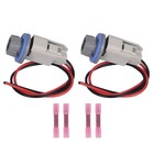 2 Set Rear License Plate Light Lamp Bulb Socket Connector Wiring Pigtail Harness