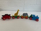 Vintage Brio  33415 Circus Train Wooden Railway Elephant Giraffe Figure Rare Euc