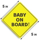 Baby On Board Signs  Car Essentials - Baby On Board Sticker - 2 Pack  5  By 5   