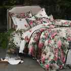 Jacquard Floral Bedding Set 4 Piece Bed Sheet Quilt Cover Pillowcases Bedclothes