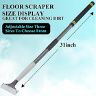 Floor Scraper Heavy Duty Long Handle 31in 4  Razor Blade Floor Scraper Adjustabl