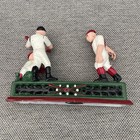 Vintage  Baseball Mechanical Cast Iron Bank - Hometown Battery    possums   