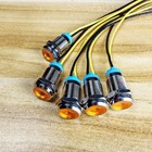 5pcs 10mm Led Metal Indicator Light 110v-220v Ac Waterproof Yellow 110v 