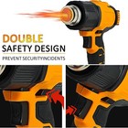 Cordless Heat Gun Hot Air Gun With 21v Max Li-ion Battery With 3 Nozzles Us