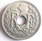 1915 France 25 Centimes - Au - Key Date - Free Ship - Bin  134