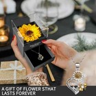 Artificial Sunflower Necklace Gift Set With Gift Box - Perfect For Valentine ss
