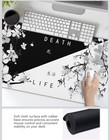 Gaming Mouse Pad Non-slip Rubber Base 3mm Patterned Black white 31 5x15 7 