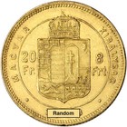 Hungary Gold 8 Forint 20 Francs  1867 Oz Franz Joseph I Average Circ Random Date