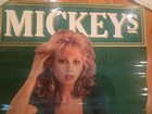 Vintage 1993 Nos Mickeys Beer Pin Girl Advertising Poster 26  19  La Crosse Wi