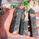 Wholesale Lot 1lb Natural Black Opal Obelisk Crystal Tower Point Gems Reiki Wand