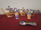 Vintage 21 Piece Japan Child s Porcelain Floral Lusterware  Tea Set