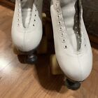Quad Roller Skates Riedell 297 Atlas Plates Powell Bones Wheels Womens 6 5 White