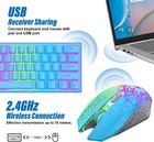 Ziyou Lang T61 Wireless Gaming Keyboard And Mouse Combo With Ergonomic 61 Key