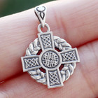 925 Sterling Silver Dara Celtic Knot Cross Pendant Charm Sailor s Knot Irish
