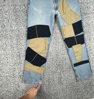 Vtg Levis 540 Reworked Jeans Mens 36x31 Faded Wash Patchwork Pocket Liner Custom