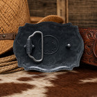 Initial C Western Cowboy Gold Silver Floral Metal Belt Buckle