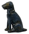 2-1 4  Vintage Mixed Metal Seated Dog Figurine  Mixed Breed