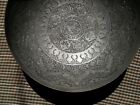 Rare Antique Islamic Qajar Hand Engraved Magnificent Large Bowl middle East Art 