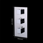 Black 3-ways Thermostatic Mixer Control Valve 3 Handles Brass Shower Diverter