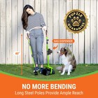 Large Dog Pooper Scooper 40  Handle  Swivel Bin  Rake   25 Bag Attachment