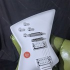 Solid Electric Guitar Stainless Rounded Fret Edge Bone Nut White Silver Edge