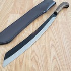 Condor Duku Parang Fixed Machete 16  Full Tang 1075hc Steel Blade Wood Handle