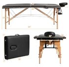 84 l Portable Massage Table Adjustable Facial Spa Bed Tattoo W  Carry Case Black