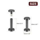 25pack Brass Chicago Screws  18x10mm Post Nail Stud Rivets  Black